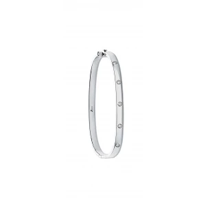 9ct White Gold 0.20ct 5 Stone Diamond Bangle
